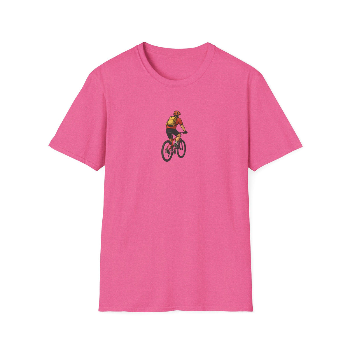 Cyclist with Backpack T-Shirt