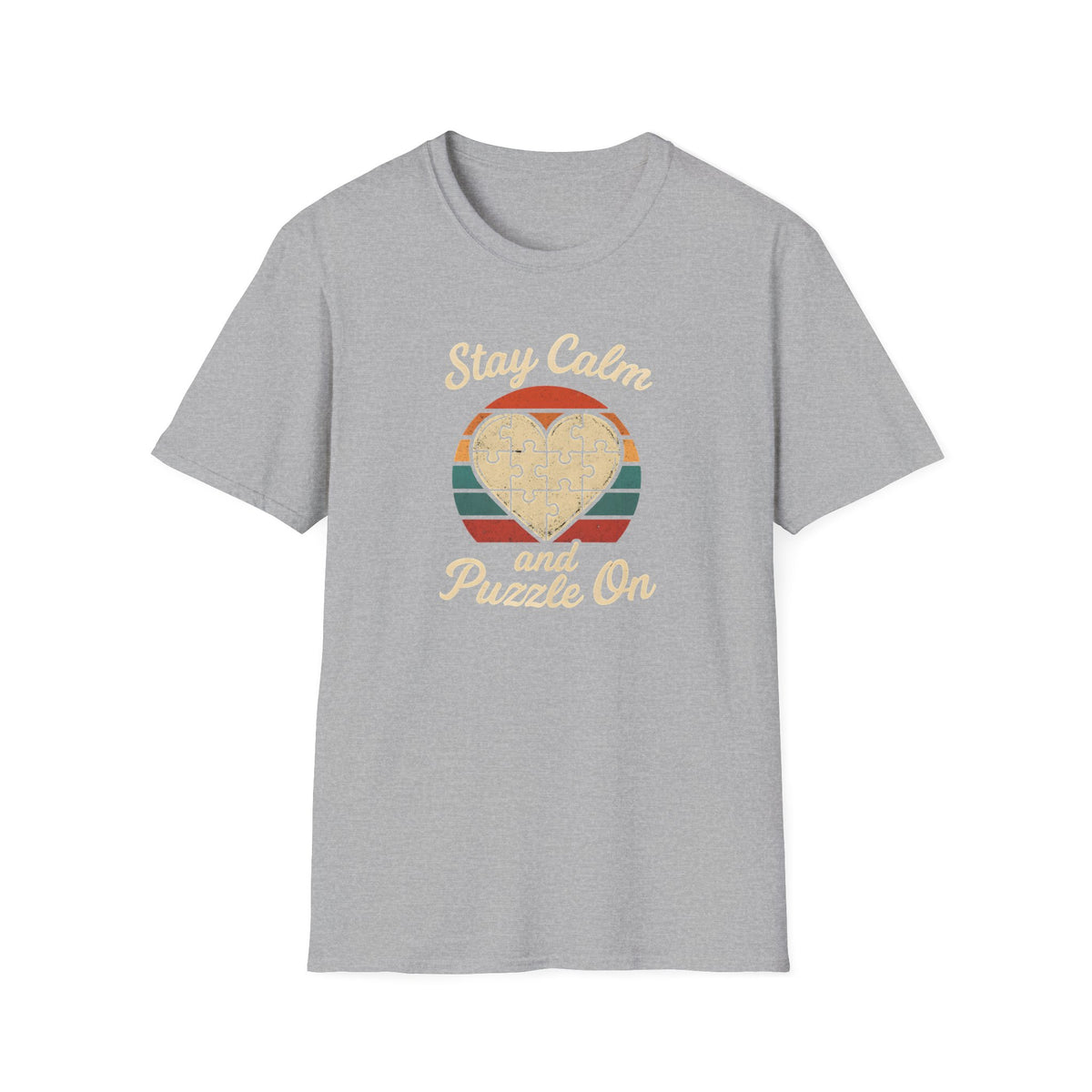 Stay Calm Puzzle On T-Shirt